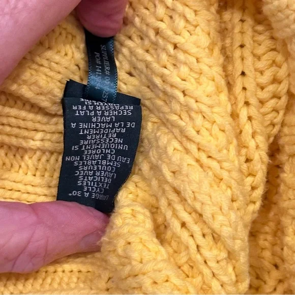 Ralph Lauren | LRL | Lauren Jeans Co.| Yellow Cable Knit Turtleneck Sweater - Picture 4 of 8